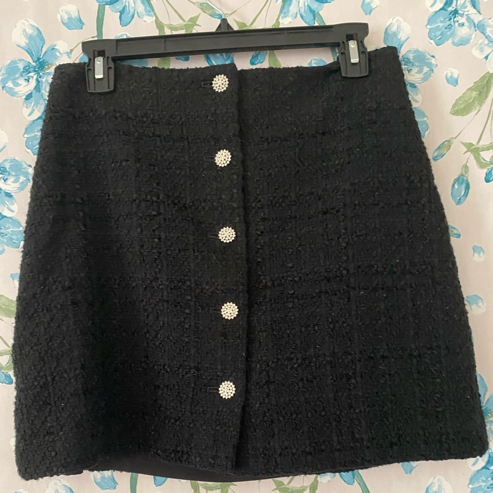 Express Boucle Embellished Button Front High Wais… - image 6